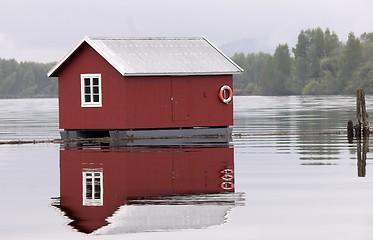 Image showing Hut on the river