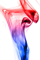 Image showing Blue and red smoke