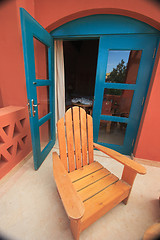 Image showing Tropical balcony with sea view