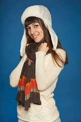 Image showing Winter woman in warm clothing