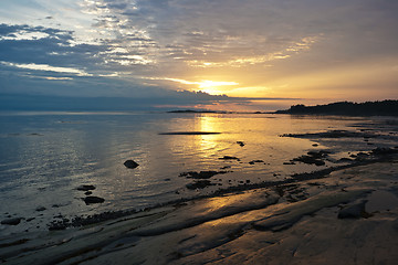 Image showing Sea sunset