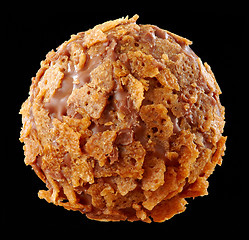 Image showing Chocolate caramel praline macro