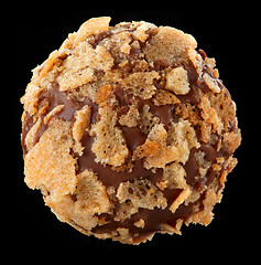 Image showing chocolate praline macro