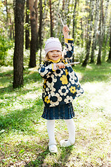 Image showing Little playful girl