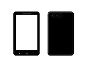 Image showing Modern mobile phone on the white background
