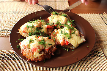 Image showing the national Ukrainian dish potato pancake