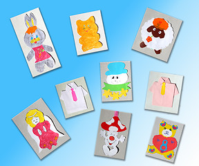 Image showing different children's pictures