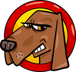 Image showing bad dog sign cartoon illustration