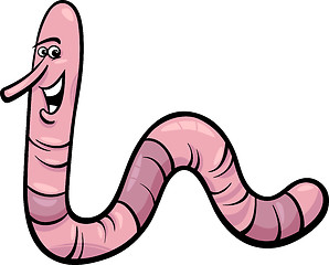 Image showing earthworm character cartoon illustration