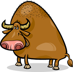 Image showing bull or buffalo cartoon illustration