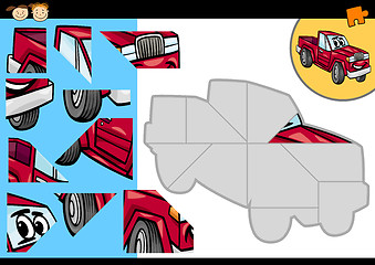 Image showing cartoon car jigsaw puzzle game