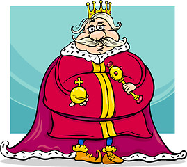 Image showing fat king cartoon fantasy character