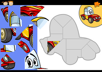 Image showing cartoon car jigsaw puzzle game