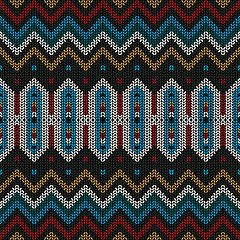 Image showing Ornamental knitted pattern