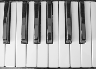 Image showing Music keyboard keys