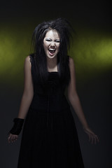 Image showing Screaming witch