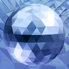 Image showing Abstract 3D illustration. Dsco ball.