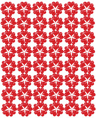 Image showing pattern from red shapes like laces