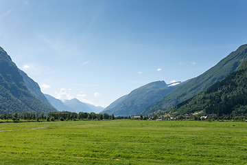 Image showing Picturesque valley between mountains