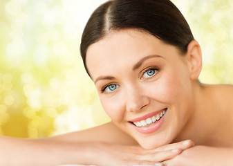 Image showing beautiful smiling woman in spa salon