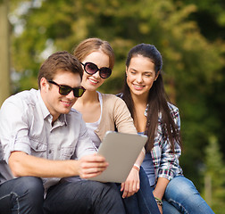 Image showing students or teenagers with laptop computers