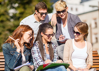 Image showing group of students or teenagers hanging out