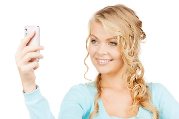 Image showing woman with smartphone