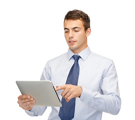 Image showing buisnessman with tablet pc