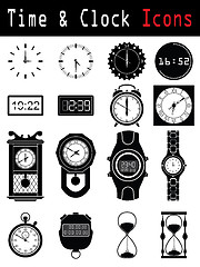 Image showing Clock silhouette 