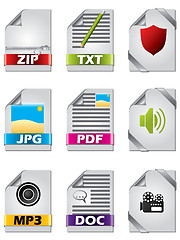 Image showing Icon set for files 