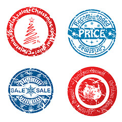 Image showing Christmas sale stamps 