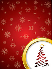 Image showing Christmas card design in red 