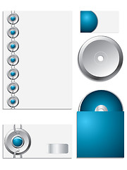 Image showing Blue company vector set 2