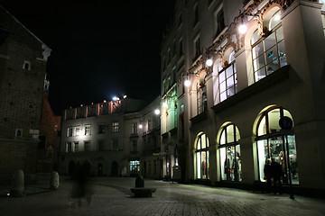 Image showing Krakow - street life at night