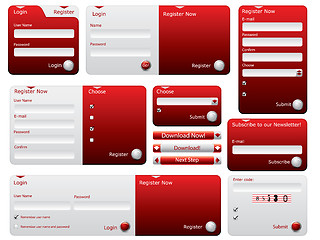 Image showing Red and silver web forms design 