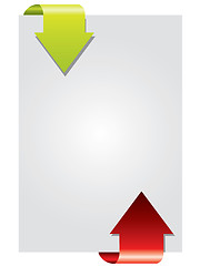 Image showing Two way color arrow brochure 