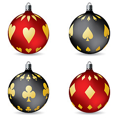 Image showing Poker christmas decorations