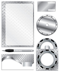 Image showing Silver business advertising set 