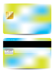 Image showing Colorful credit card design template 