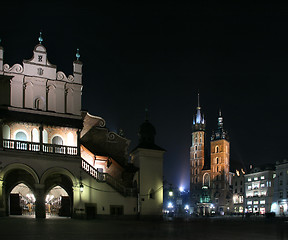 Image showing St. Mary's basilica at night