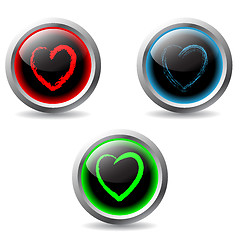 Image showing Valentine buttons 2 