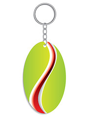 Image showing Green keyholder with red and white stripe 