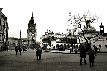 Image showing Krakow in black and white