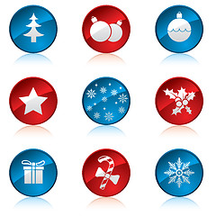 Image showing Christmas icon set 