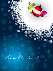 Image showing Christmas greeting card with decorations 