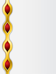 Image showing Gold trimmed red ruby 