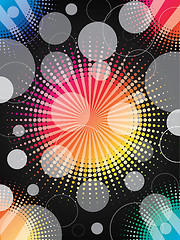 Image showing Halftone rainbow background 