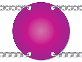 Image showing Chained pink card