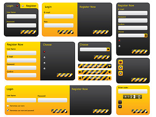 Image showing Warning and hazard website form set