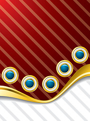 Image showing Wavy buttons brochure design 